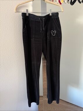 Disney Parks Y2K Velour Drawstring Pants with Rhinestone Mickey Size S